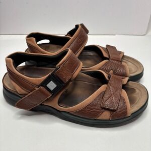 Mens Mephisto Shark Fit Trekking Sandals size 44-10 Chestnut Brown Leather